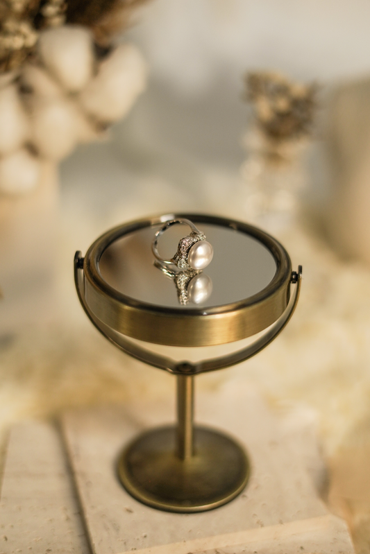 Grey Pearl Ring